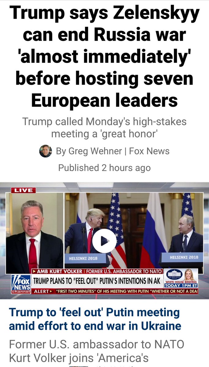 peter doubley (@peterdoubley) on Twitter photo I disagree with <a href="/POTUS/">President Donald J. Trump</a> on that it’s up to Zelensky to end the War. Perhaps it’d be wise to let Putin keep all of Ukraine, Poland, Finland and Alaska. Pressure must be on Putin to end his aggression and return ALL territories he grabbed. Putin could’ve ended it in Alaska! I disagree with <a href="/POTUS/">President Donald J. Trump</a> on that it’s up to Zelensky to end the War. Perhaps it’d be wise to let Putin keep all of Ukraine, Poland, Finland and Alaska. Pressure must be on Putin to end his aggression and return ALL territories he grabbed. Putin could’ve ended it in Alaska!