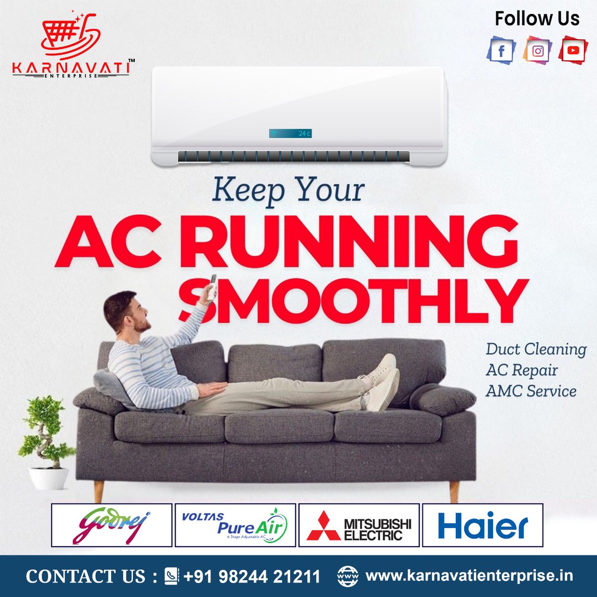 karnavatie's tweet image. 🌬️ 𝗦𝘁𝗮𝘆 𝗖𝗼𝗼𝗹, 𝗦𝘁𝗮𝘆 𝗥𝗲𝗹𝗮𝘅𝗲𝗱! 🌬️
.
Your AC deserves the best care to keep you comfortable all year long. 💙
.
#acservice #acrepair #accooling #airconditioning #acmaintenance #acductcleaning #acinstallation #homeservices #acworks #coolingcomfort