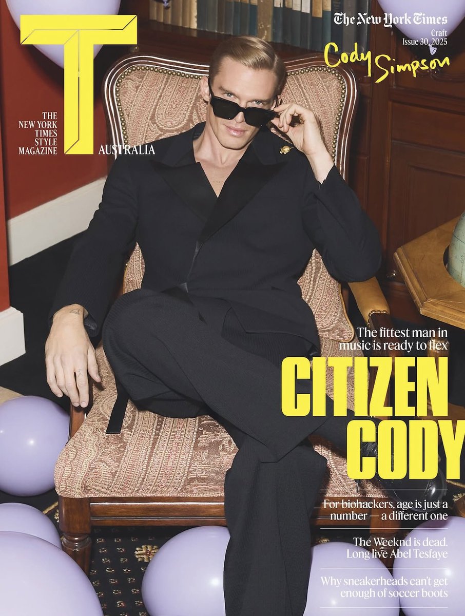 CodySimpson's tweet image. On stands in Australia today. @tmagazine