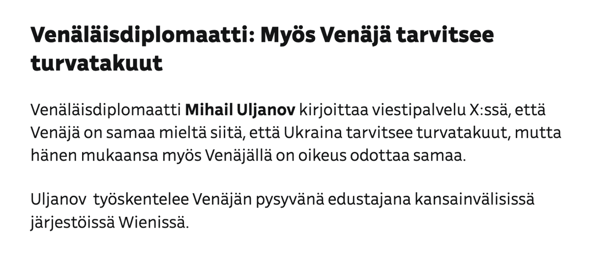 Vuoden 2021 , edelleen voimassa olevien vaatimusten pohjalta voi sanoa, että Kreml tarkoittaa turvatakuilla etupiiriä. Silloin pöydällä on muitakin maita kuin Ukraina.