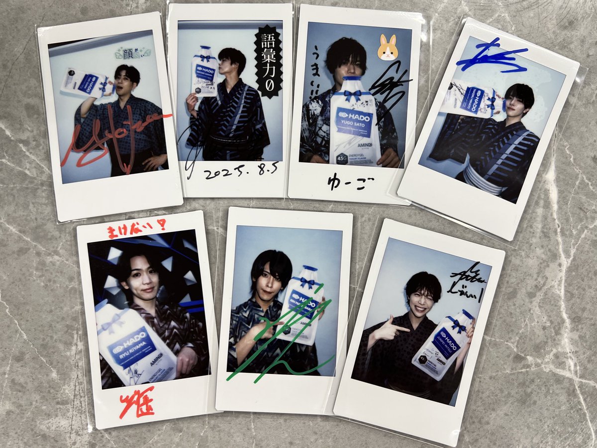 チェキはこんな感じです！ 佐藤祐吾さんのチェキにはサインと