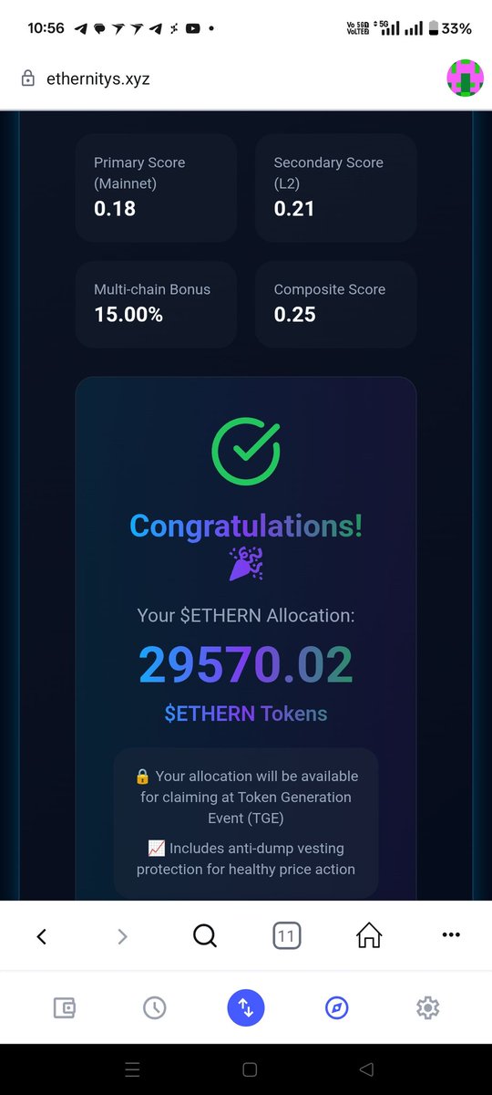 time_cash49424's tweet image. Got 29.5K+ $ETHERN tokens!
Claim at TGE + earn extra too 🪂

Tag: @ethernity_xyz

#ethernity #airdrop