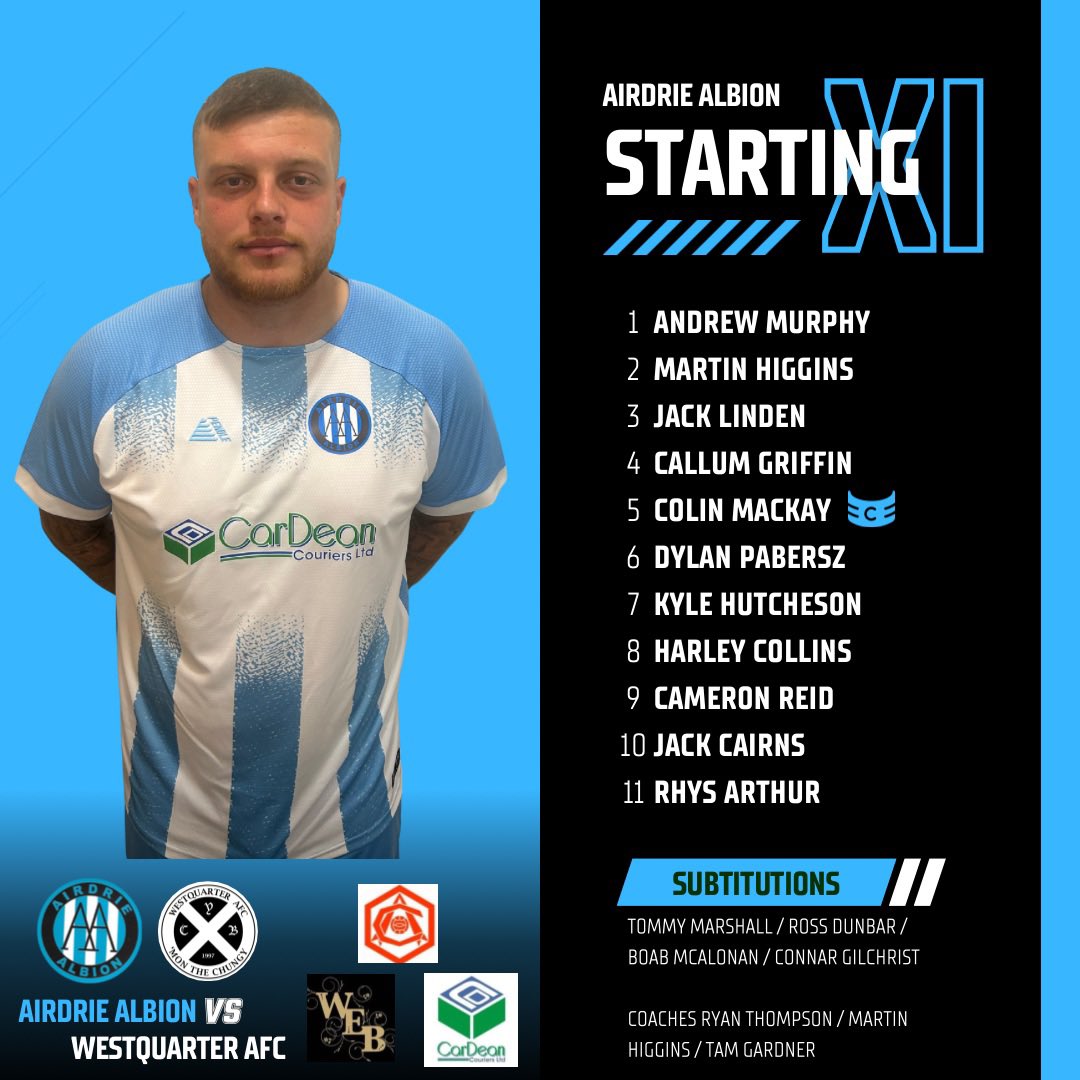 Airdrie Albion (@airdrie_albion) on Twitter photo 🔵⚪️Premier league fixture 2 result🔵⚪️
Convincing win for the lads today in the some serious heat.
Much better performance today to take all 3 points
<a href="/J4ckCairns04/">Jackcairns</a> ⚽️⚽️⚽️⚽️
Rhys Arthur ⚽️
Harley Colins⚽️
<a href="/connarG0/">Connar Gilchrist</a> ⚽️
<a href="/cameronnreid15/">Cameron Reid</a> ⚽️
MOTM- <a href="/J4ckCairns04/">Jackcairns</a>
<a href="/scottish_aff/">AmateurFixturesResultsSCO</a> 🔵⚪️Premier league fixture 2 result🔵⚪️
Convincing win for the lads today in the some serious heat.
Much better performance today to take all 3 points
<a href="/J4ckCairns04/">Jackcairns</a> ⚽️⚽️⚽️⚽️
Rhys Arthur ⚽️
Harley Colins⚽️
<a href="/connarG0/">Connar Gilchrist</a> ⚽️
<a href="/cameronnreid15/">Cameron Reid</a> ⚽️
MOTM- <a href="/J4ckCairns04/">Jackcairns</a>
<a href="/scottish_aff/">AmateurFixturesResultsSCO</a>