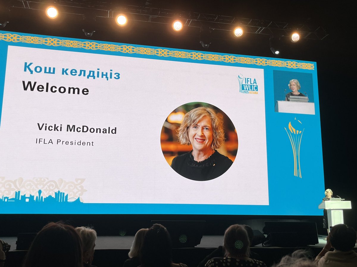 « C’est pour être plus forts, pour donner du pouvoir à nos voix, que nous devons toujours travailler ensemble. »
Vicki McDonald, présidente de <a href="/IFLA/">IFLA</a> 
#wlic2025 #OpeningCeremony <a href="/iflawlic/">IFLA World Library and Information Congress</a>