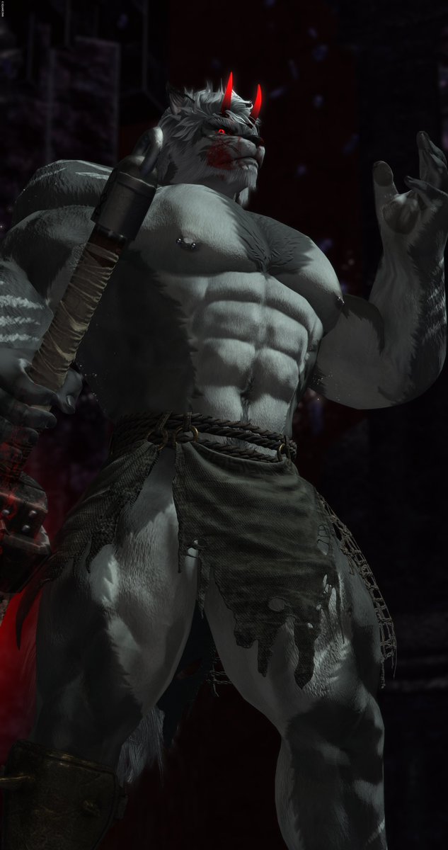 Kneel down to prey.
#Hrothgar #FF14