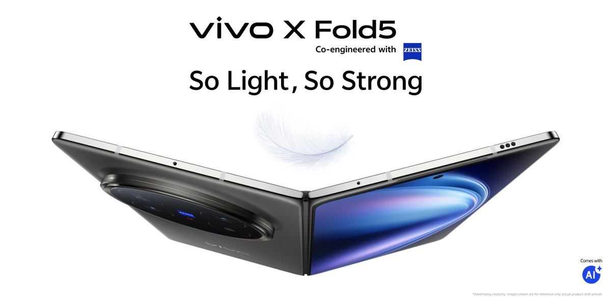 TekkiePinas's tweet image. Vivo unfolds the future! 📱✨ The X Fold5 has officially landed in the Philippines, redefining style, power, and innovation in one foldable masterpiece. 🚀 #VivoXFold5 #TechInnovation #PhilippinesTech 

Read 📌 buff.ly/qzFyNBt