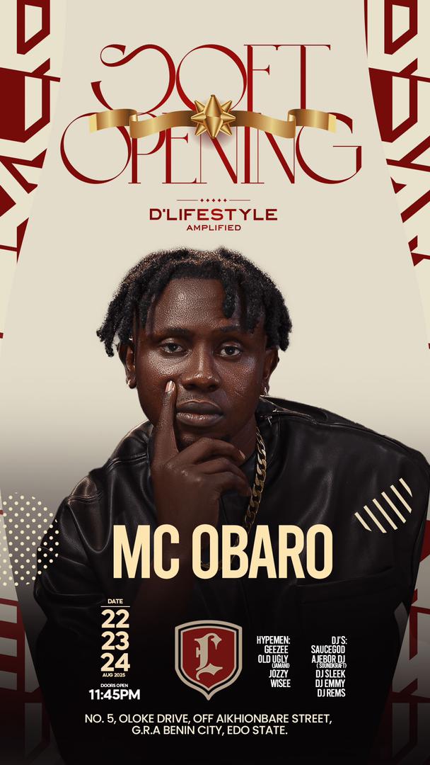 dlifestyle_amp_'s tweet photo. Get ready to turn up the heat!♨️ Join MC Raw Gold and MC Obaro for the ultimate D'Lifestyle Amplified Soft Opening, Aug 22-24, 11:45 PM at No. 5 Oloke Drive, Benin City! 🔥🔥 #D Lifestyle #SoftOpening #MCVibes https://t.co/llKgdVllYt