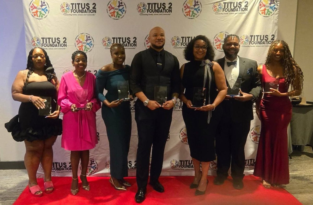 Huge congratulations to Mr. Chris Shade, 7th Grade ELA teacher at Ferguson Middle! He was honored with the Educator Impact Award by the Titus 2 Foundation at their Scholarship Gala.

This award celebrates educators who go above and beyond.  Mr. Shade inspires students, supports