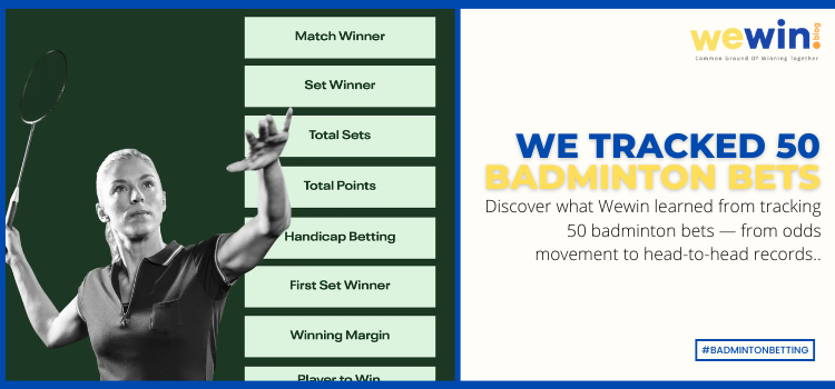 WewinAsia's tweet photo. We tracked 50 badminton bets over 6 weeks and uncovered key patterns that helped us win more. From ignoring world rankings to betting on player fatigue and head-to-head stats, here’s what actually worked. 

Read the full breakdown at https://t.co/g3fnUf7fzL

#WewinAsia https://t.co/ZZDz5JL6u8