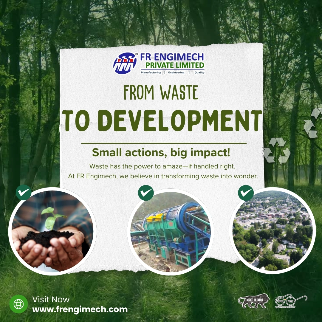 FrEngimech's tweet image. From Waste to Development #EcoDevelopment

Waste has the power to amaze—if handled right. At FR Engimech, we believe in transforming waste into wonder. Our machines bring life back to discarded materials, reduce landfill pressure, and help industries run cleaner.
