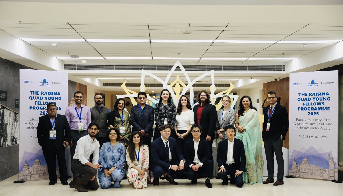 Shairee Malhotra (@malhotrashairee) on Twitter photo And it’s a wrap on the #RaisinaQuadYoungFellowsProgramme hosted by <a href="/orfonline/">ORF</a> and <a href="/MEAIndia/">Randhir Jaiswal</a>!
A mix of skepticism and optimism surrounding the #Quad’s future in these turbulent times. 🇮🇳🇦🇺🇯🇵🇺🇸 <a href="/samirsaran/">Samir Saran</a> And it’s a wrap on the #RaisinaQuadYoungFellowsProgramme hosted by <a href="/orfonline/">ORF</a> and <a href="/MEAIndia/">Randhir Jaiswal</a>!
A mix of skepticism and optimism surrounding the #Quad’s future in these turbulent times. 🇮🇳🇦🇺🇯🇵🇺🇸 <a href="/samirsaran/">Samir Saran</a>