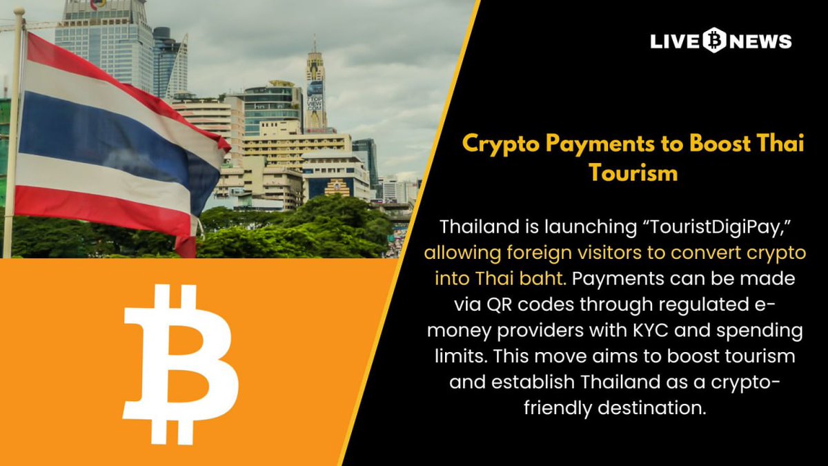 🚀 Thailand is taking tourism to the next level with crypto! #CryptoNews # Thailand #Tourism #CryptoAdoption