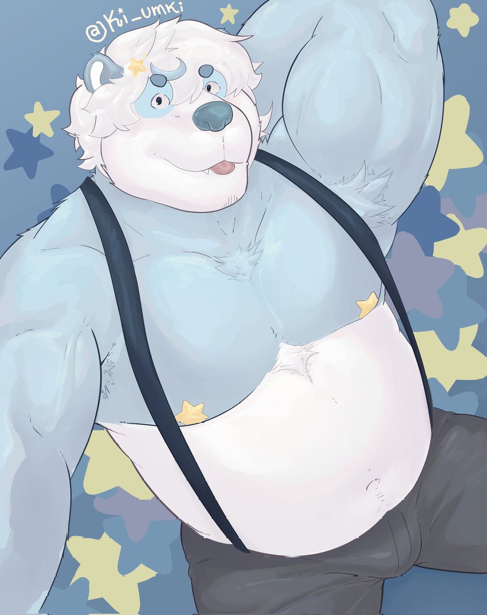 drew the sona of someone that I like, star silly bear! #furry #furryart