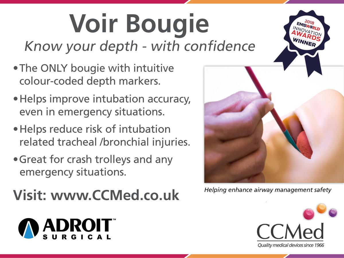 Meet the Voir Bougie® – safer, faster intubation made simple
🔹 Flexible, smooth insertion
🔹 Works with ETTs ≥6.0 mm
🔹 High visibility in emergencies
Tel: 01264 332172
#intubation, #traumacare, #prehospitalcare, #airwayskills, #RSI, #paramediclife, #ambulance, #paramedic, #EMS