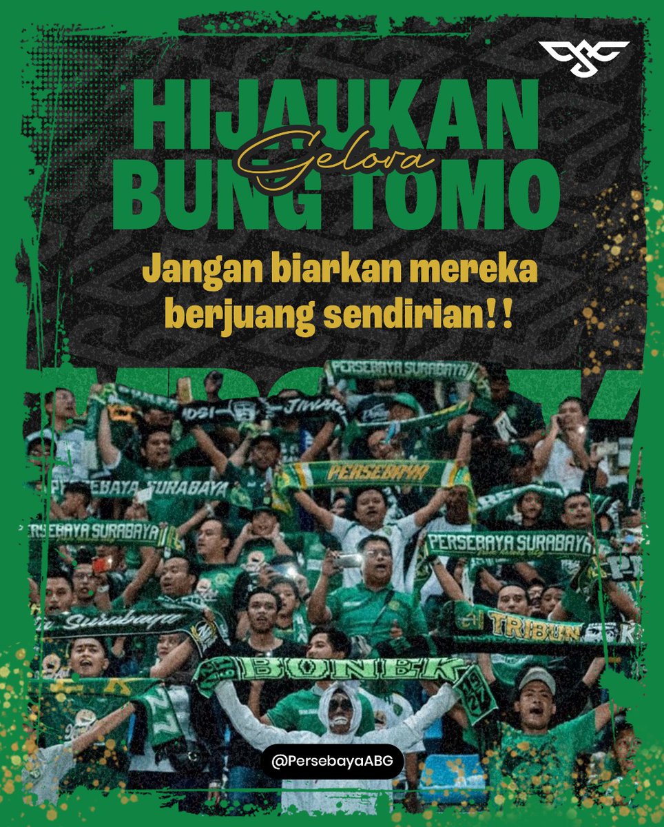 Tuntutan untuk dapat Menang ✅
Perbaikan Permainan Tim ↗️
Letak Posisi Pemain yg Tepat ↗️

Kabeh sing dikarepno opo dikritik,
udah mulai dijawab oleh tim kebanggaan

Ngenteni Opo Maneh Rek?
Wayahe Bonek Bonita Sejagad Raya
Melu Turun Tangan Langsung Rek!
Ojok Kesuwen Ndang Amanno