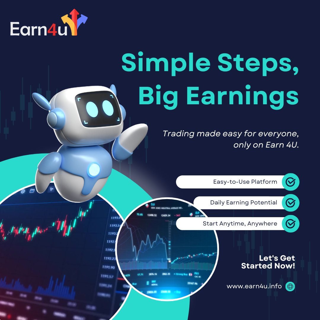 earn_4u's tweet image. Simple Steps, Big Earnings
With Earn 4U, trading is made easy for everyone — no stress, just smart results. 🚀
👉 Start your journey today!
🌐 earn4u.info

#Earn4U #SmartTrading #DailyEarnings #TradingMadeEasy #GrowWithUs #FinancialFreedom