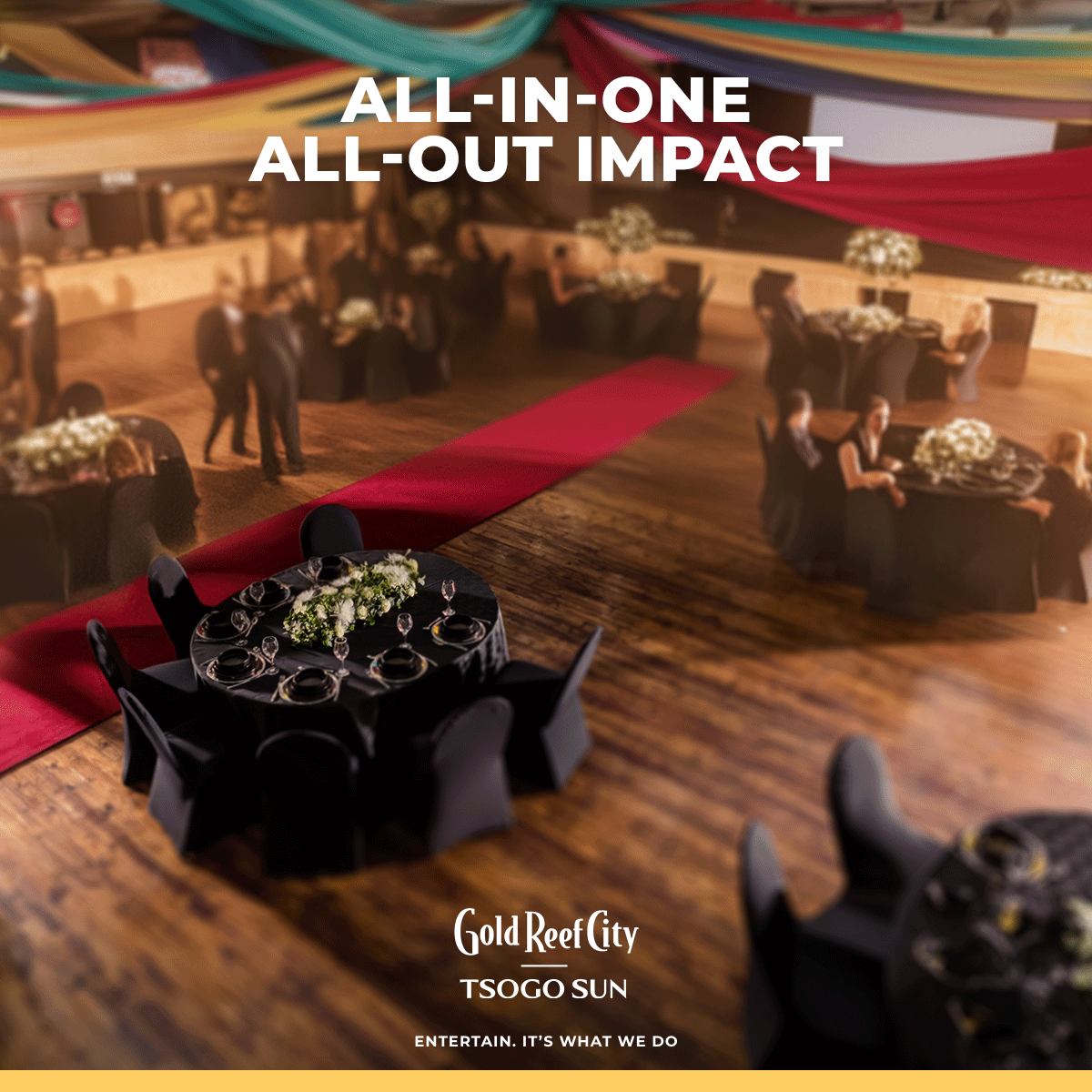 𝐋𝐞𝐯𝐞𝐥 𝐔𝐩 𝐘𝐨𝐮𝐫 𝐍𝐞𝐱𝐭 𝐄𝐯𝐞𝐧𝐭 𝐚𝐭 𝐆𝐨𝐥𝐝 𝐑𝐞𝐞𝐟 𝐂𝐢𝐭𝐲!
Whether you're planning a team build, conference, strategy session or celebration, Gold Reef City delivers more than just a venue, we deliver unforgettable moments!
With full-service conferencing,