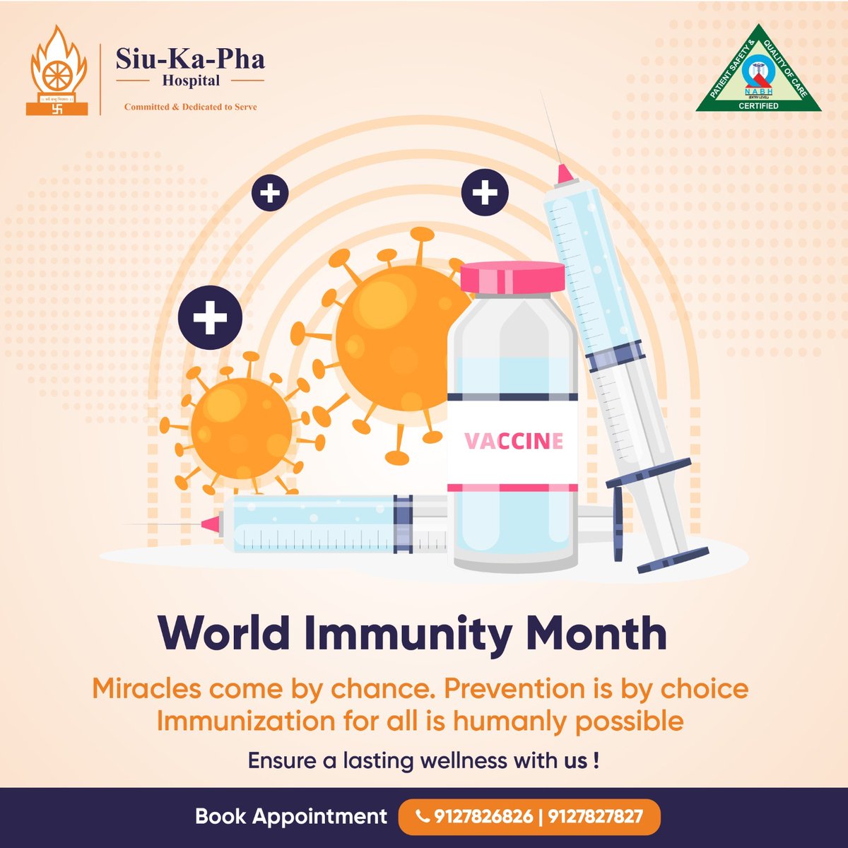 siukaphahosp's tweet photo. Good health shouldn’t be left to chance!
This World Immunity Month, let’s choose prevention over uncertainty and make immunization for all truly possible.
At Siu-Ka-Pha Multispeciality Hospital, we help you build a lasting shield of strength through trusted care. https://t.co/ofsOF8rIyH