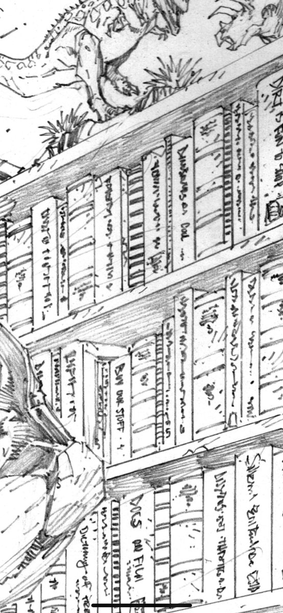 steven030182's tweet photo. @RPG_GM02 @Demonpuppy Twitter seems weird about finding posts, but I wanted to say extra thanks for the Easter eggs on the book titles =) 
I did a commission/request some time back ended up with books on a shelf, so I appreciate it even more seeing how a pro does it! https://t.co/YULFCDbrpp