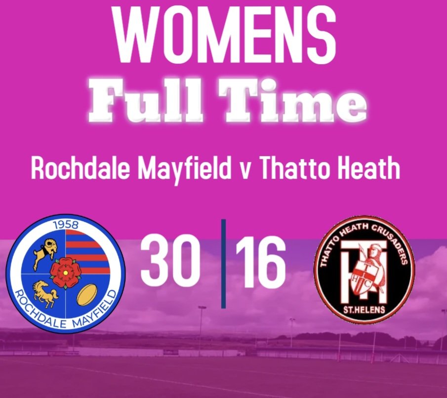 Mayfieldrl's tweet photo. What a weekend for Mayfield! 🙌
✅ 1st Team beat West Bowling
✅ NWML see off Wigan St Judes
✅ Women triumph over Thatto Heath

3 wins from 3 – the Field is flying! 🔥⚪️🔵
#UpTheField https://t.co/3qfVuPQIWX