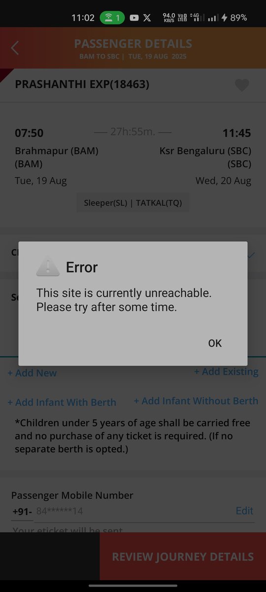 Honble ' Shri Railway Minister <a href="/Ashwini/">Not a railway minister</a> Vaishnaw Ji, instant ticket booking (Adhaar Authentication Based OTP verified) is not working in the Railway Department Now days . Agents are booking all the tickets illegally within 1-2 minutes, so please solve this problem soon. Thanks.