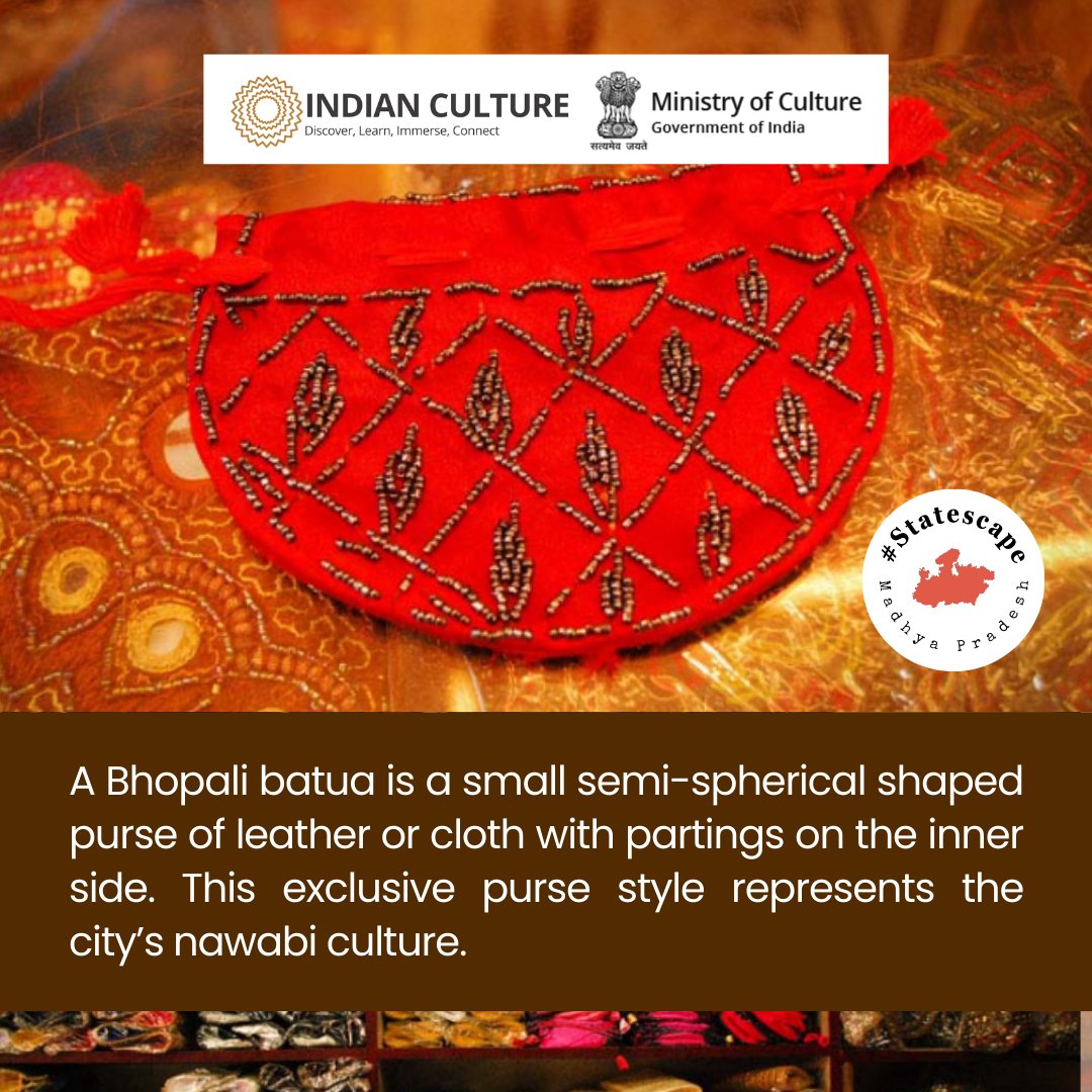 _IndianCulture's tweet photo. Small in size, big in heritage — the Bhopali Batua carries #nawabi #culture in every stitch.
Have you seen one?
Discover more on the @_IndianCulture
#BhopaliBatua #IndianCulturePortal #BhopalHeritage #IndianCulture #IndianCrafts #TraditionalAccessories #CulturalHeritage https://t.co/74iJXdJxLP