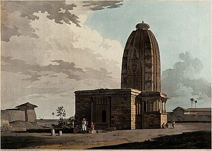The Deo Surya Temple in Aurangabad, Bihar — captured in a 1790 painting by Thomas Daniell.

Built in classic Nagara style, this stunning sun  temple (8th–12th century CE) stands as a radiant legacy of ancient Indian architecture. 🛕 #IncredibleIndia #History #Architecture #Bihar