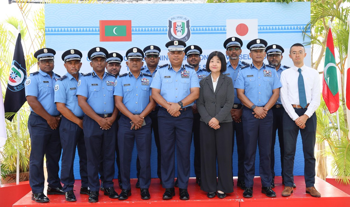 Official commissioning ceremony of vessels granted by the Government of Japan to the Maldives Police Service.

We extend our sincere gratitude to the government of Japan for the for their generous support in enhancing our marine fleet and further developing MPS resources.