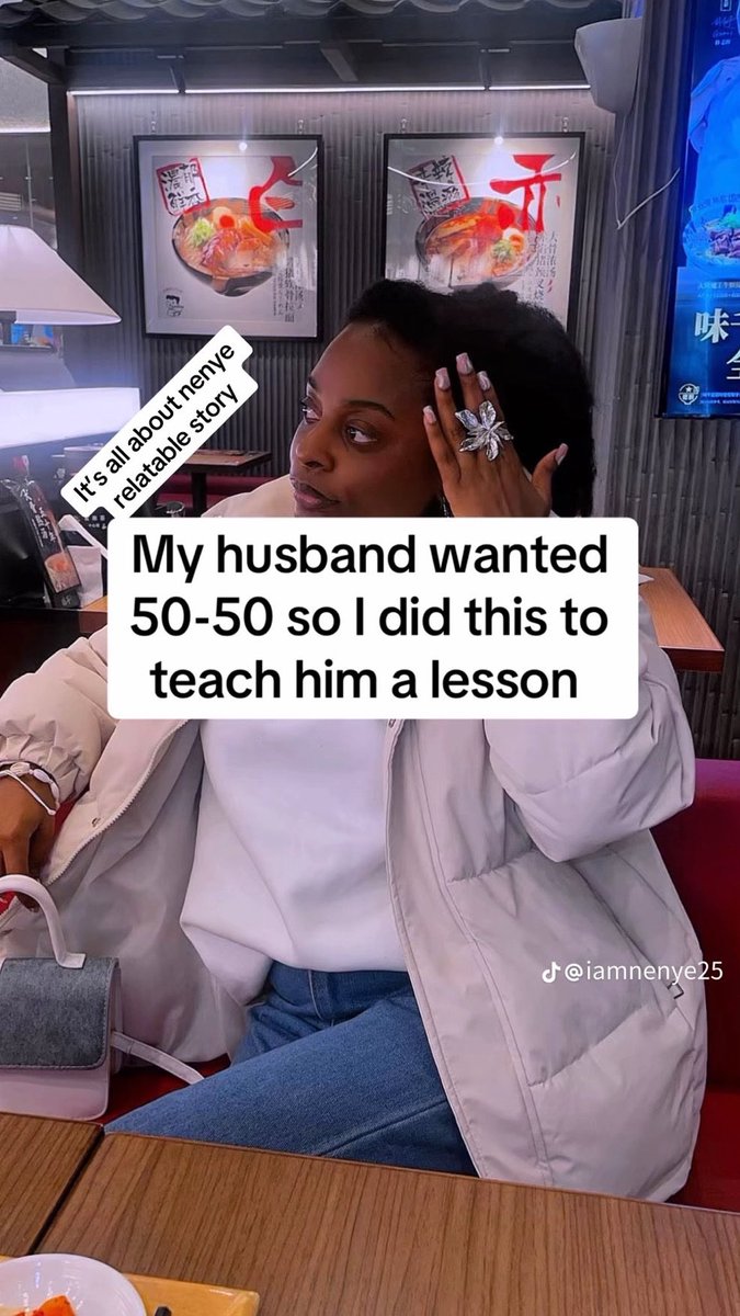 God’s Chosen (@tweetsbyjoy) on Twitter photo “My husband wanted 50/50, so I did this to teach him a lesson”. 
A Thread 🧵 “My husband wanted 50/50, so I did this to teach him a lesson”. 
A Thread 🧵