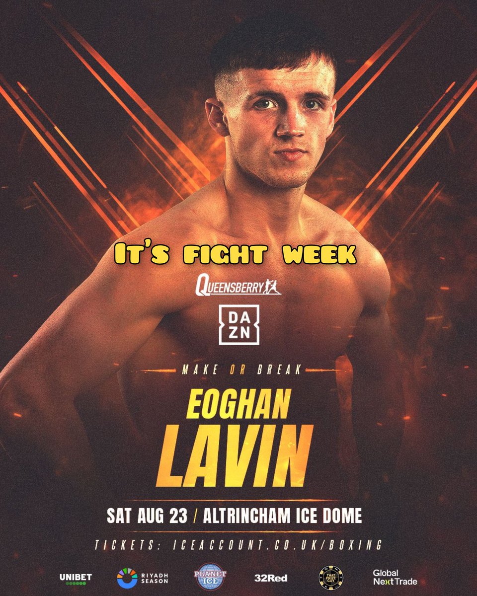 BoxingTicketsNI's tweet photo. It's Fight Week in Altrincham 

Steven Cairns and Eoghan Lavin are both in action on the #RaffertyChamberlain at Planet Ice 

Cairns (11-0) takes on Kirk Stevens (7-4-1) over 8 rounds in a lightweight contest 

Lavin (5-0) takes on Omir Rodriguez (15-28-1) over 6 rounds in a Middleweight contest