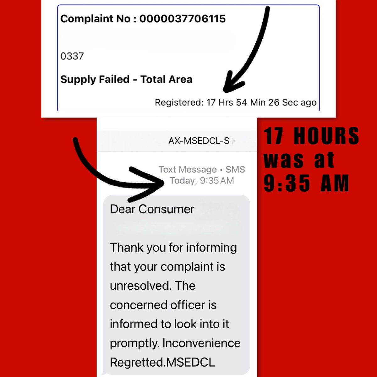 nandtara's tweet image. How are consumers expected to survive almost 20 hours without power supply @JMD_KONKAN ??

It is not our problem that teams cannot be assembled or that equipment is not available for @MSEDCL to speedily rectify breakdowns. 

For decades #MSEDCL rates are raised, but…
