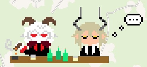 Silva_Daemonium's tweet photo. @Okegom_Wiki @funamusea @ahinevaeh Yagi &amp; Sullivan 🐏 🐦‍⬛ 

(I couldn't figure out if the "decor" is ok since I couldn't find clarification, so it's possible I'll have to edit it in the future...) https://t.co/mmuFrOqtUz