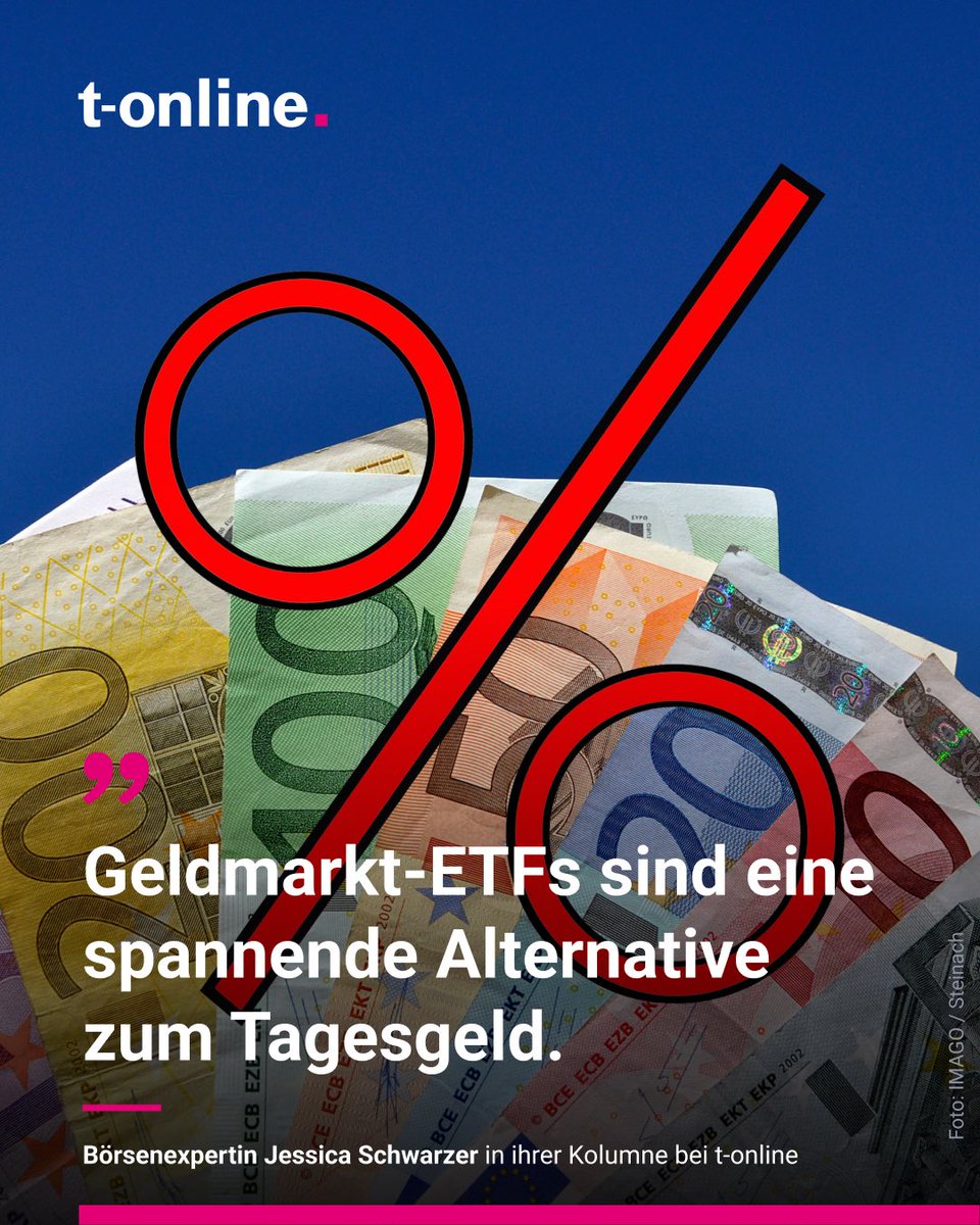 Geldmarkt-ETFs bieten eine flexible und sichere Möglichkeit, kurzfristig Kapital anzulegen. Und das oft mit höheren #Zinsen als auf Sparkonten. Damit sind sie eine schwankungsarme Alternative zum #Tagesgeld.
Meine Kolumne für <a href="/tonline/">t-online</a> : tinyurl.com/sce947mb
#geldmarktetfs #etf