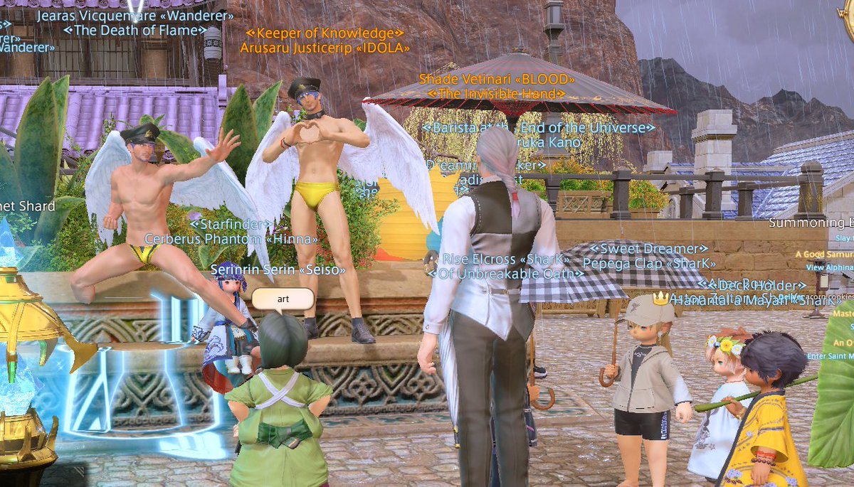 I was maomao from #薬屋のひとりごと during the last #MatsuriFFXIV. The event was so much fun.

I also got a poem from Cherished Heart letter service 💌 
and potato art by #pototcafe 🥔 
both for my Maomao from bro Forte Kino who dressed as Gojo Wakana(not Satoru).

: D fun time!