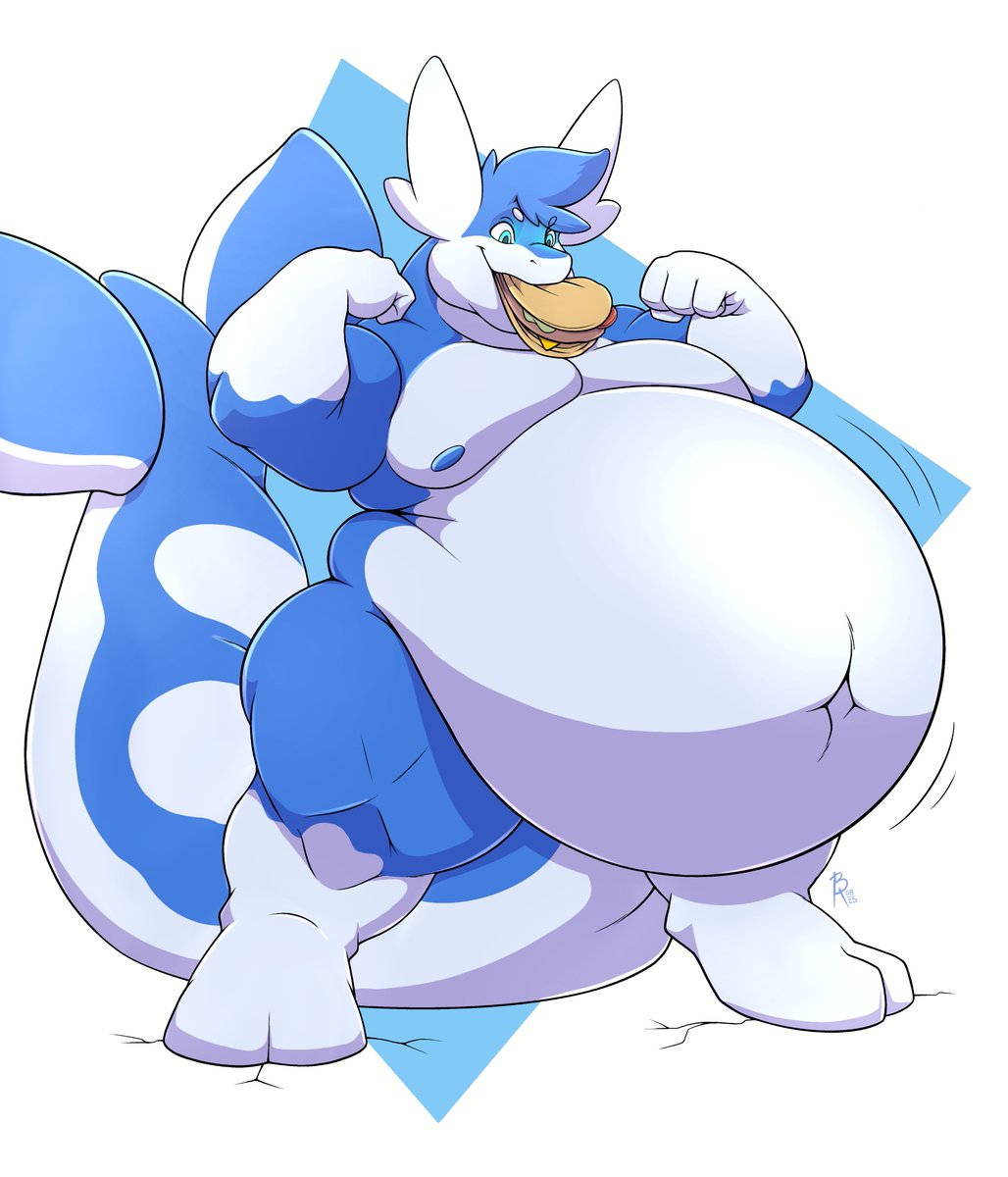 #YCH #Commission finished for <a href="/Wittnessu/">𝗪ittssitto🍜</a> 

Bring more hamburgers! The bigger, the better. ;:3