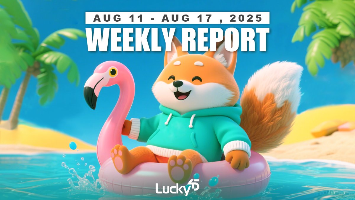 🦊 Lucky45 Weekly Report (Aug 11–17)
🔥 This week we:
- Launched the Testnet countdown 
- Rolled out our brand upgrade + new logo ✨
- Introduced Crypto Millions 💰
- Opened regional partner recruitment 🌍
- Announced new partnerships &amp; joint events 🤝
- Boosted community with