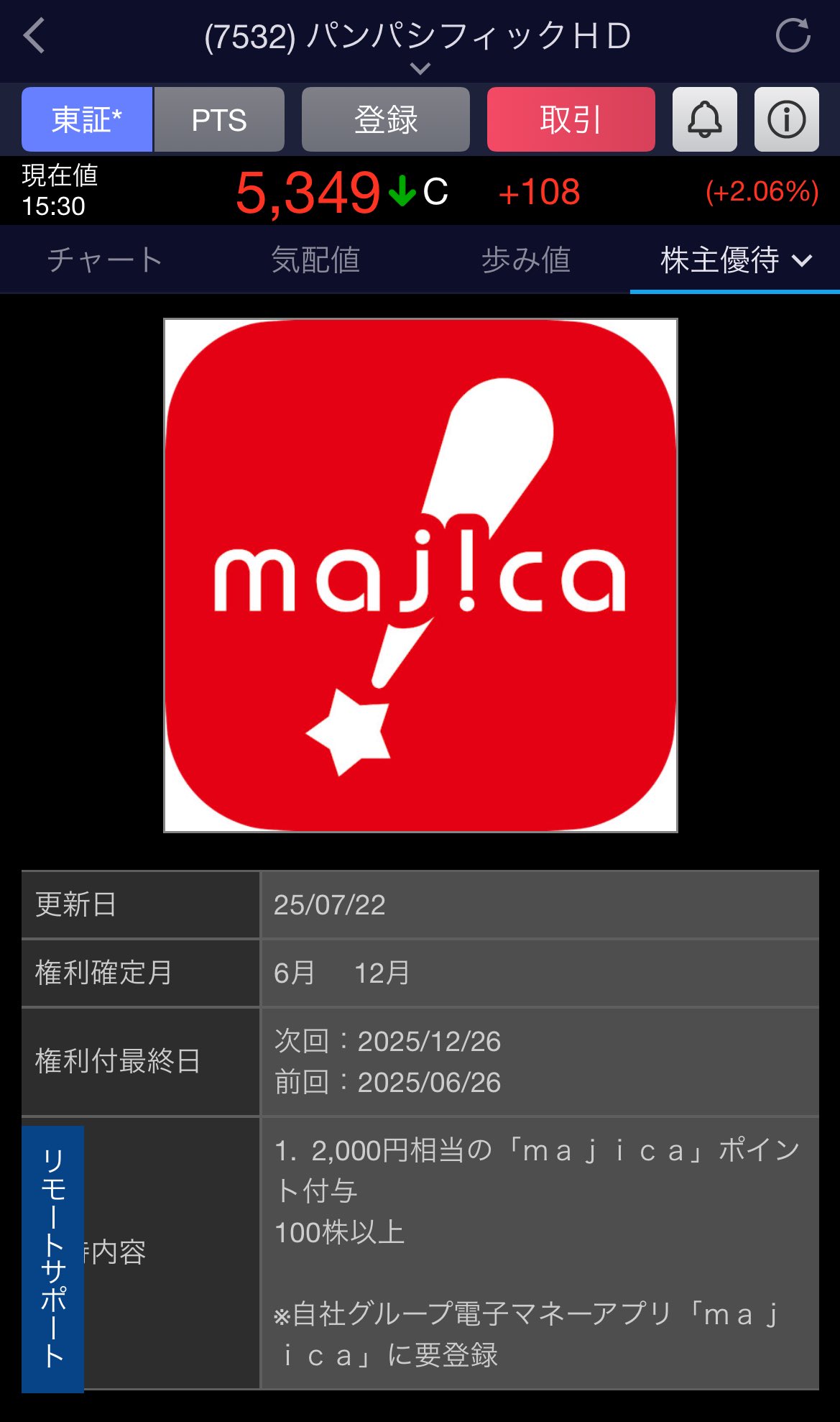 パンパシフィック 株主優待 ドン・キホーテ majica 8000円分 株主優待のmajicaポイントを使ってドンキで買い物してきた