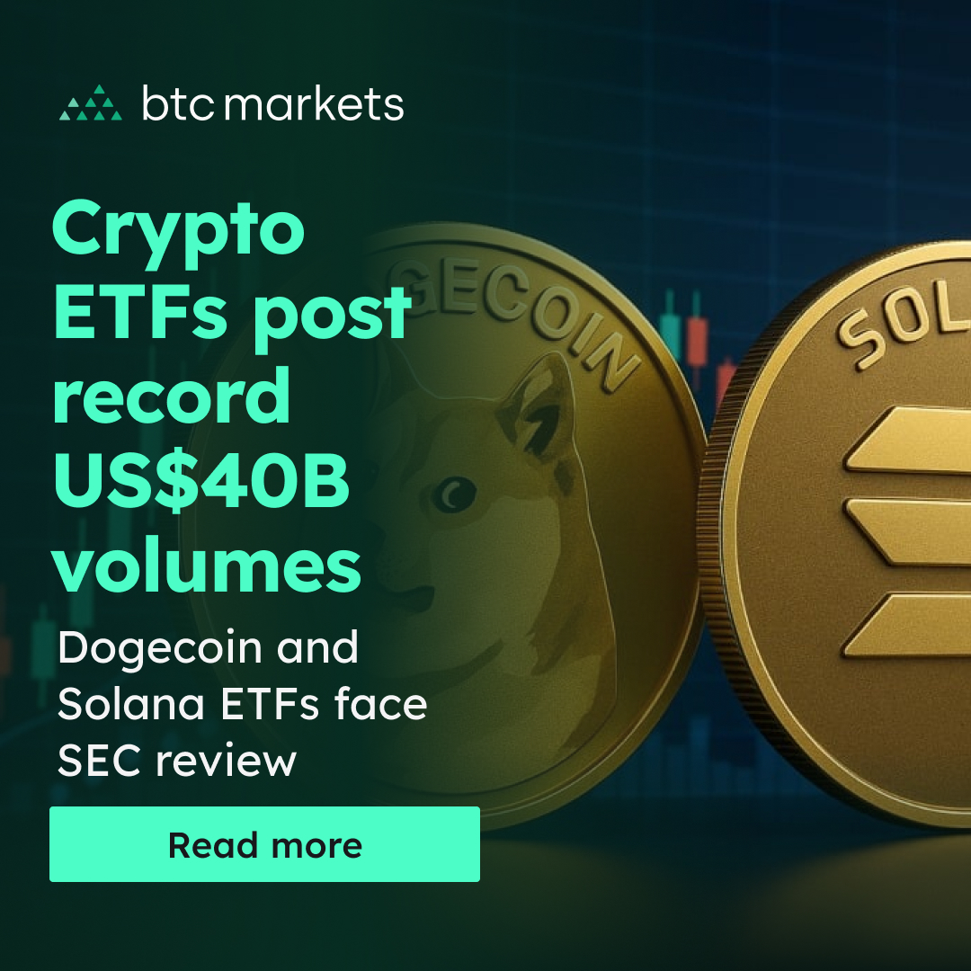 Crypto ETFs hit US$40B in weekly trading. ​ Bitcoin and Ethereum lead  flows, while Dogecoin and Solana filings show broader demand. Institutional  investors are diversifying exposure. ​ Read more: https://t.co/ciKE9KODRK​  Subscribe to