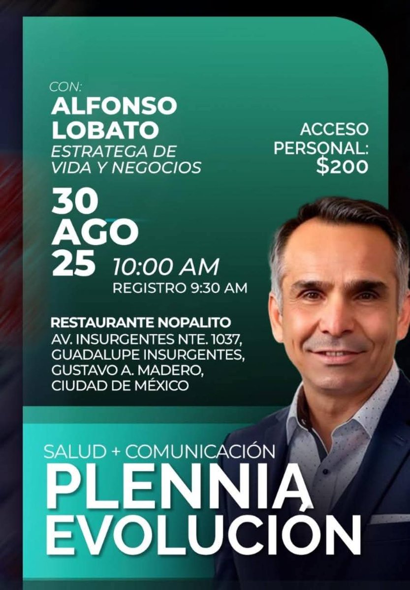 GabyLucioVive's tweet photo. 🚨 CDMX Atenta/o a esto:
🌟 Hanoi Driggs – 23 de agosto
🌟 Alfonso Lobato – 30 de agosto

¿Liderazgo real? Aquí empieza.
No es casualidad que estés leyendo esto.
🔥 Hazle un regalo a tu yo del futuro.
📲 Escríbeme para más info, pocos lugares disponibles. https://t.co/ygTNB5UXSV