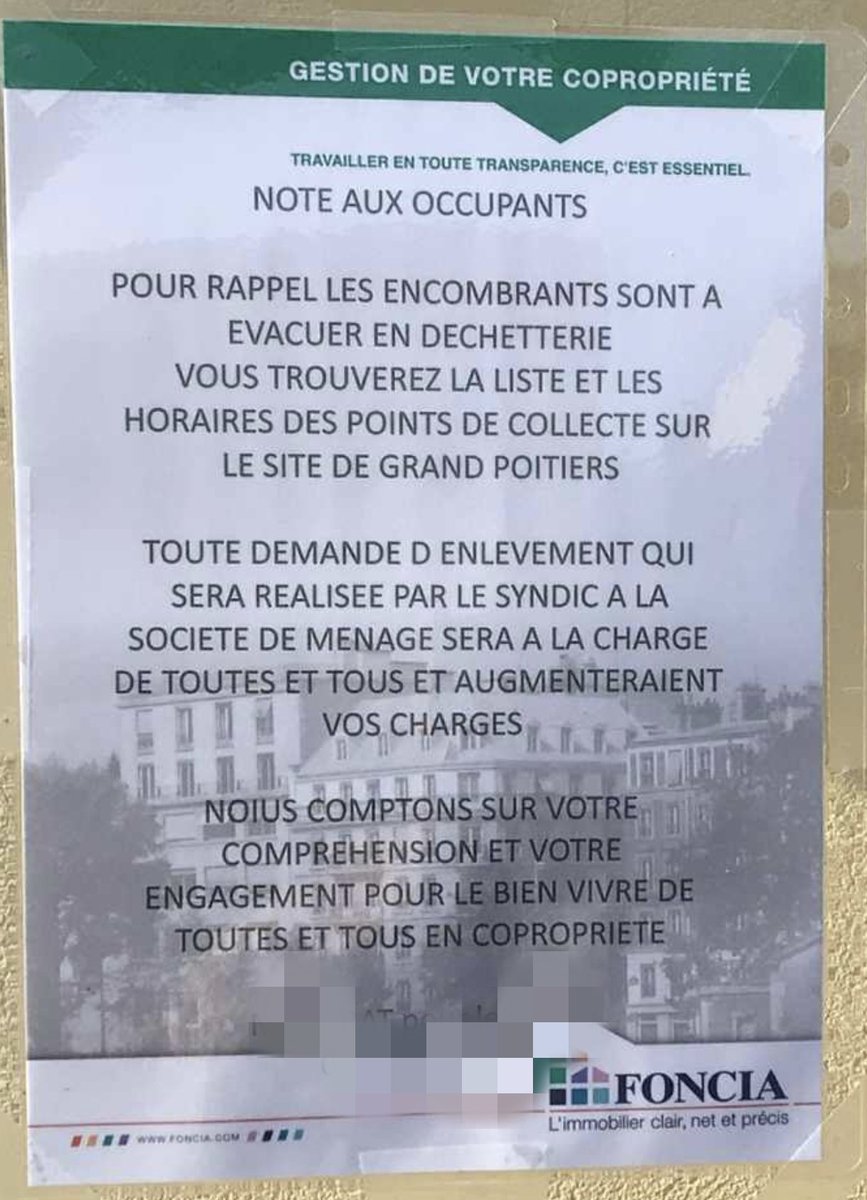 Ce genre de rappel est une très bonne chose. J'espère qu'il va inspirer d'autres syndics et des bailleurs sociaux. #Buxerolles