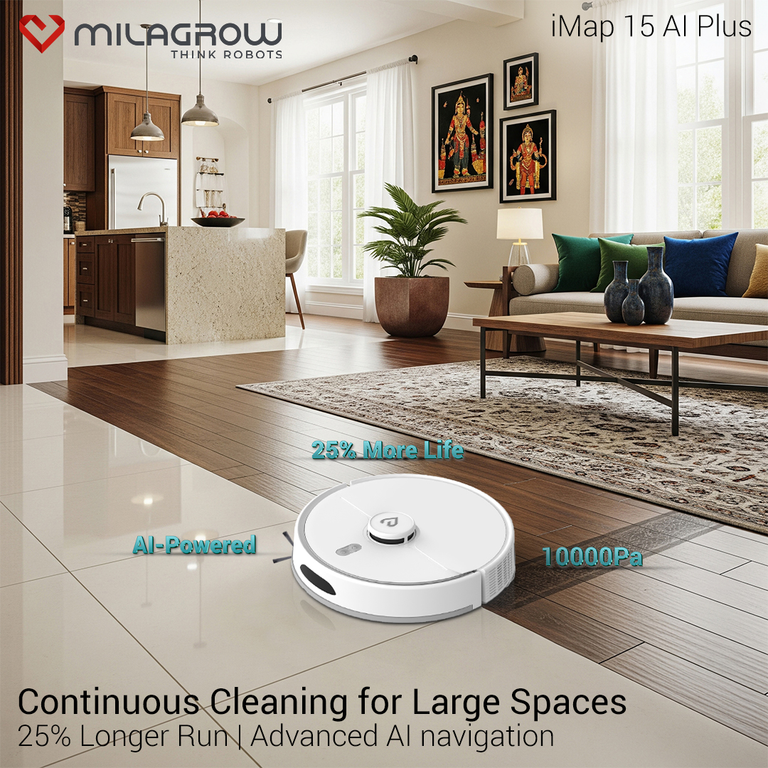 Experience uninterrupted cleaning with powerful performance and intelligent mapping.
✅ More runtime
✅ More precision
✅ More time for you

Shop Now: zurl.co/D2seh 

#SmartCleaning #LongerRun #AINavigation #EffortlessLiving #NextGenCleaning #HomeMadeEasy #Milagrow