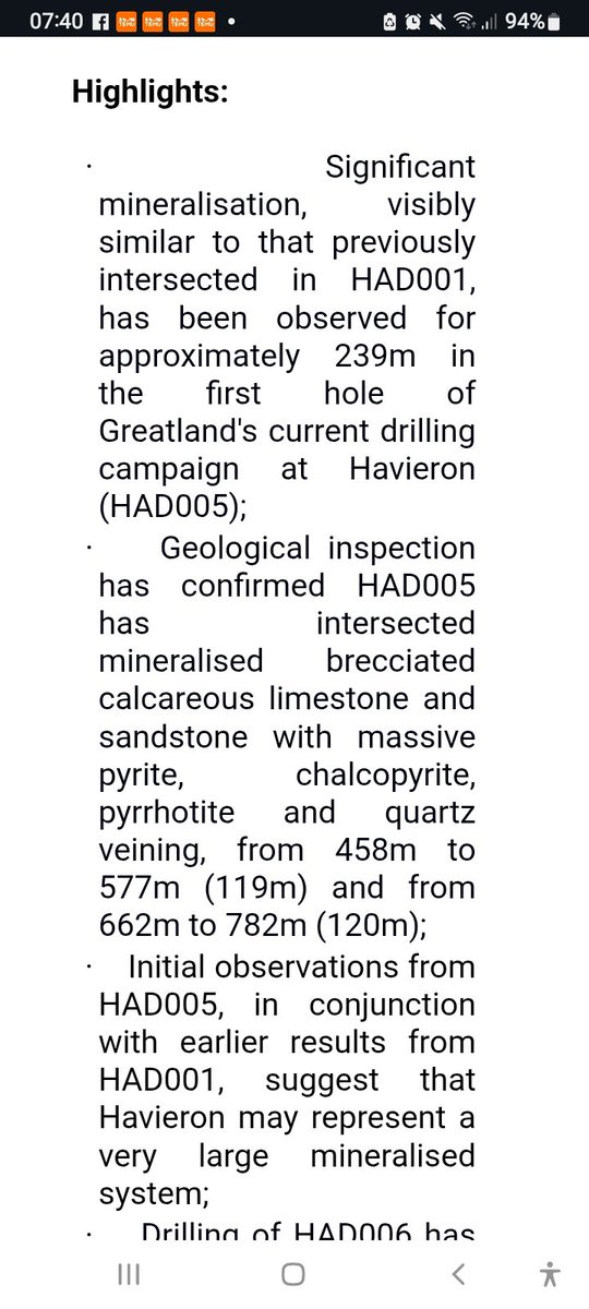 #WSBN #GGP screenshot from early #GGP drilling update, sounds like a very similar scenario, reason to keep drilling further down