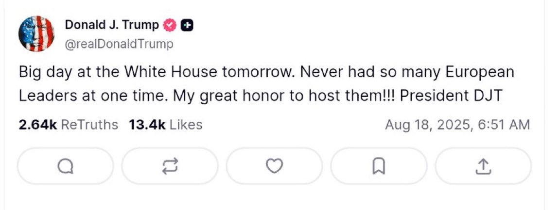 AshCrypto's tweet photo. 🇺🇸 PRESIDENT TRUMP SAYS TODAY WILL BE A "BIG DAY AT THE WHITE HOUSE." https://t.co/X3Cr6GUR8B