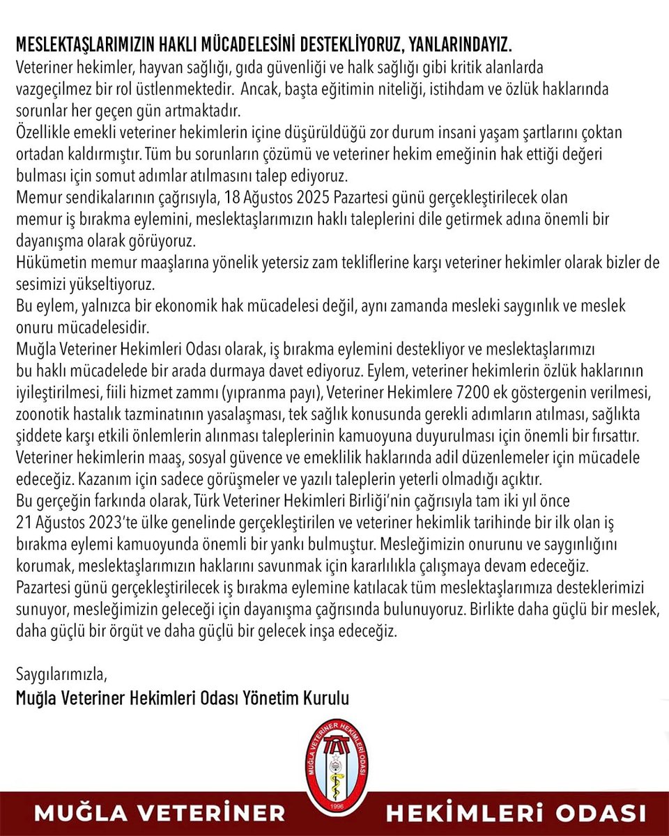 Muğla Veteriner Hekimleri Odası tweet media