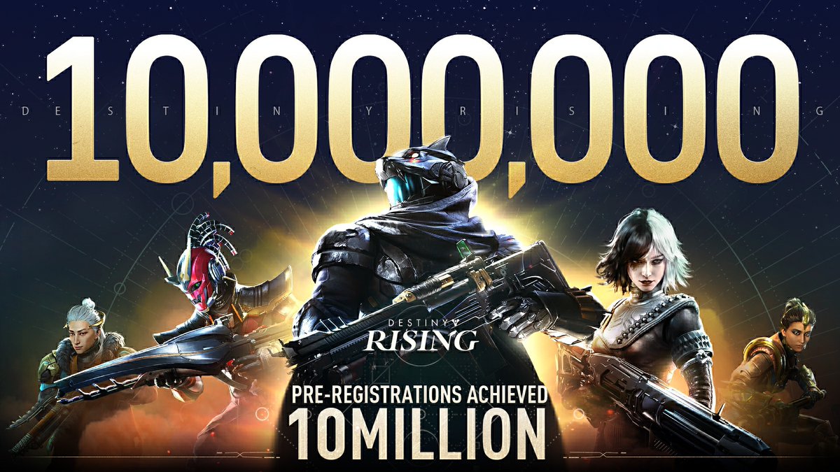 🎉10 Million Pre-Registrations!
Destiny: Rising has officially reached 10 million pre-registrations! 
Thank you for being part of this journey, Lightbearers.