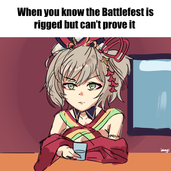 imagi_101's tweet image. When you know the battle fest is rigged but can't prove it