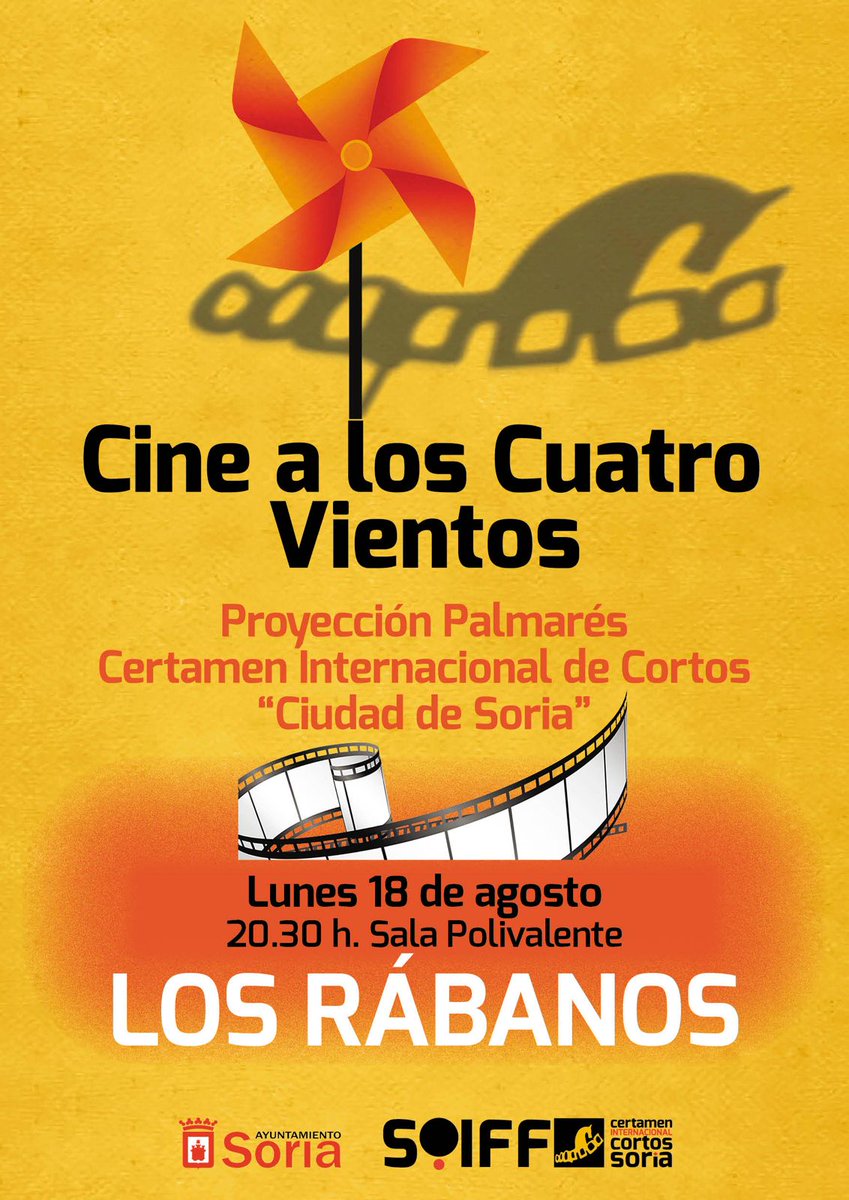 cortossoria's tweet photo. Acércate hasta LOS RÁBANOS para disfrutar de la fiesta del cine en formato cortometraje #cortossoria24❤️🎥.
@Ayto_Soria @cjuventudsoria
#EligeSoria #eligecine #soiff #eligecorto https://t.co/t2AvSQMSSp