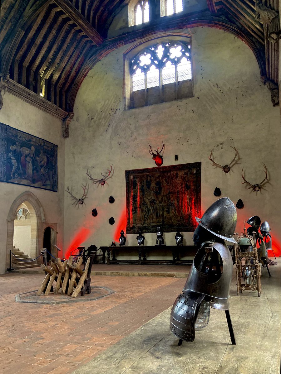 The great hall at Penshurst Place, built in 1341 and virtually unchanged. What a treat. #medieval