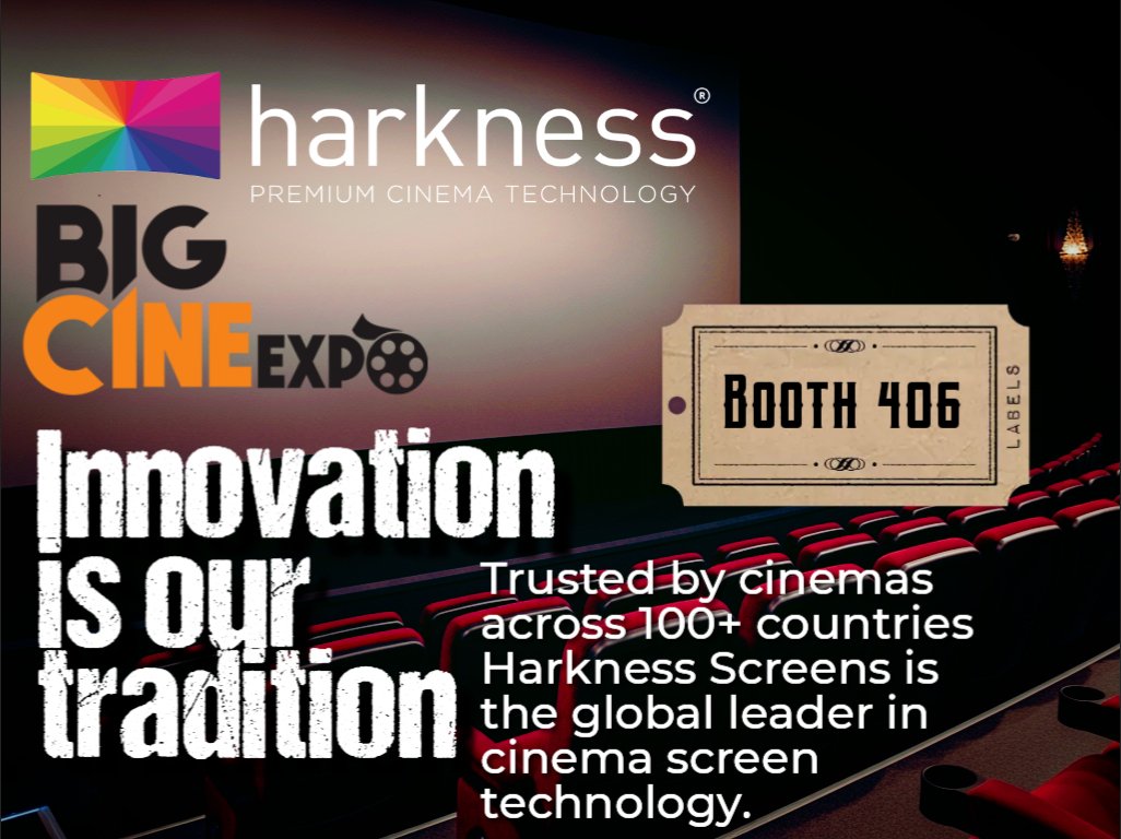 It’s not just a screen—it’s the heart of the cinema.

For over 90 years, Harkness has led the way in projection surfaces, constantly evolving for the future of film.

#HarknessScreens #CinemaHeritage #ProjectionTech #ScreenLeader #BigCineExpo2025