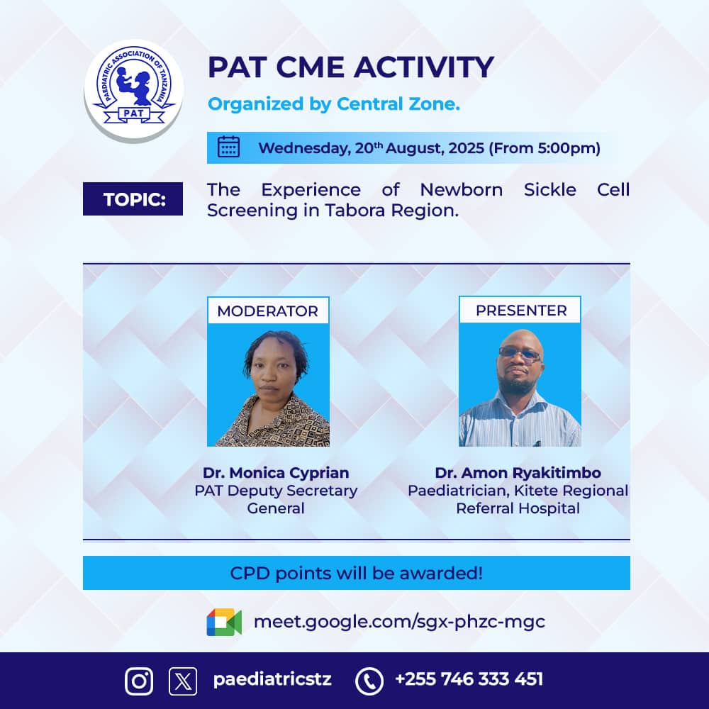 Paediatric Association of Tanzania tweet media